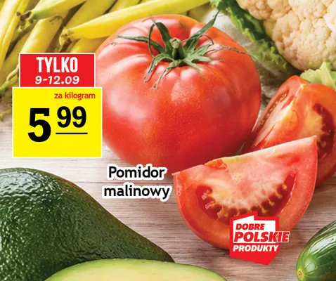 Pomidory malinowe promocja w Gram Market