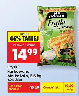 Frytki karbowane Mr. Potato promocja w Biedronka