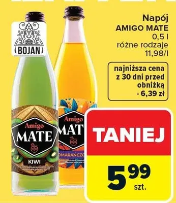 Napój AMIGO MATE 0,5 l różne rodzaje promocja w Carrefour