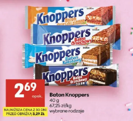 Baton Knoppers orzechowy promocja w Delikatesy Centrum