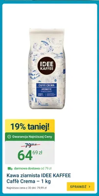 Kawa ziarnista Idee Kaffee Caffè Crema promocja w ERLI