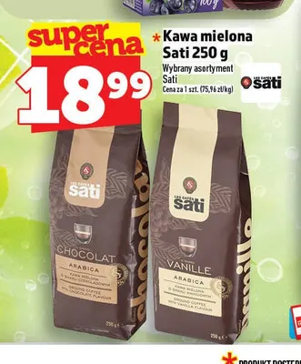 Kawa mielona Sati Vanille promocja w TOPAZ