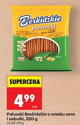 Paluszki o smaku sera i cebulki promocja w Biedronka
