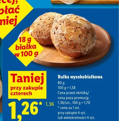 Bułka wysokobiałkowa promocja w Lidl