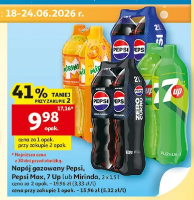 Napój gazowany 7 Up 2-pak promocja w Auchan