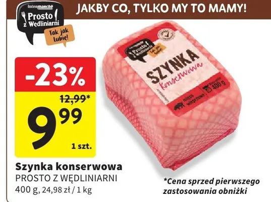 Szynka konserwowa promocja w Intermarche