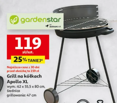 Grill na kółkach Apollo XL promocja w Auchan