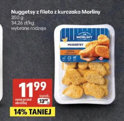 Nuggetsy z fileta z kurczaka Morliny promocja w Delikatesy Centrum
