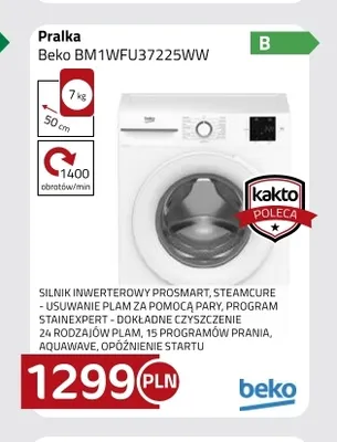 Pralka Beko BM1WFU37225WW promocja w kakto.pl