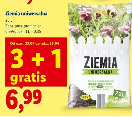Ziemia uniwersalna 20l promocja w Lidl