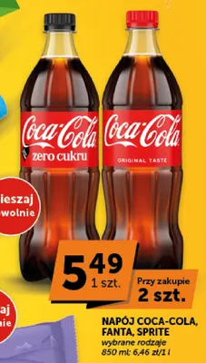 Napój gazowany Coca-Cola Zero Cukru promocja w Euro Sklep