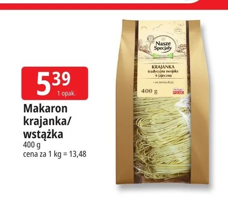Makaron krajanka Nasze Specjały promocja w Leclerc