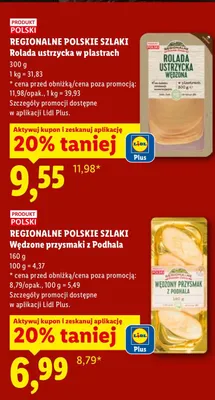 Rolada ustrzycka w plastrach promocja w Lidl