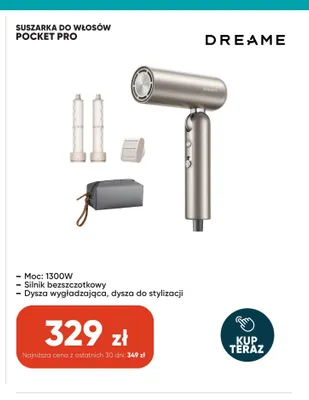Suszarka do włosów Dreame Pocket Pro promocja w Max Elektro