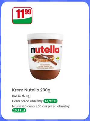 Krem Nutella promocja w Dino