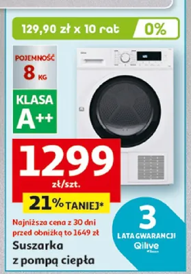 Suszarka z pompą ciepła promocja w Auchan