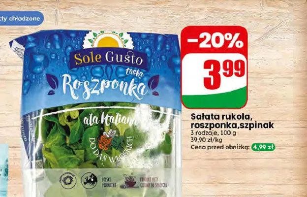 Sałata szpinak Sole Gusto promocja w Dino