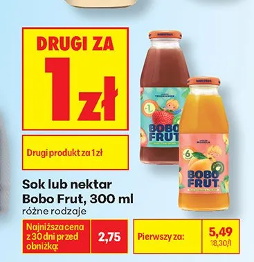 Nektar Bobo Frut promocja w Biedronka