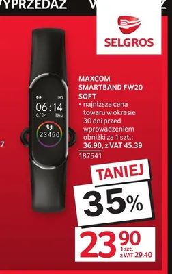Smartband MAXCOM FW20 Soft promocja w Selgros