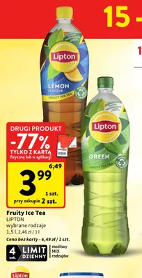 Fruity Ice Tea Lipton Green promocja w Intermarche