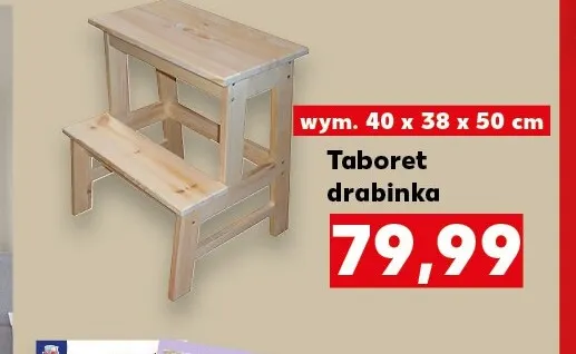 Taboret drabinka 40x38x50 cm promocja w Kaufland