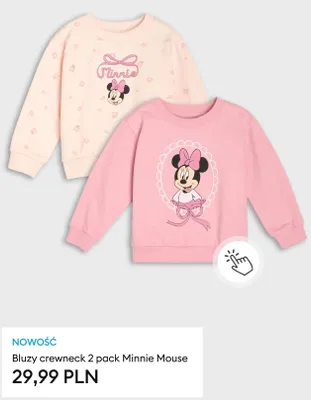 Bluzy crewneck 2-pak Minnie Mouse promocja w Sinsay