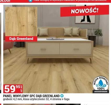 Panel winylowy SPC Dąb Greenland promocja w Merkury Market