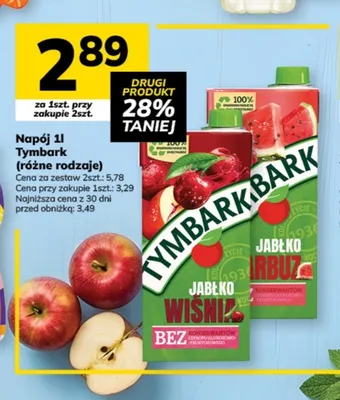 Napój Tymbark jabłko arbuz promocja w Hitpol