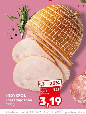 Pierś wędzona Indykpol promocja w Kaufland