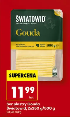 Ser plastry Gouda Światowid 2-pak promocja w Biedronka