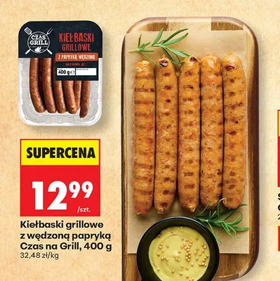 Kiełbaski grillowe z wędzoną papryką Czas na Grill promocja w Biedronka