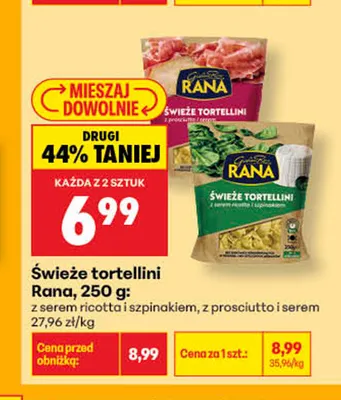 Świeże tortellini z serem ricotta i szpinakiem Rana promocja w Biedronka