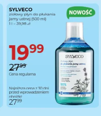 Ziołowy płyn do płukania jamy ustnej Sylveco promocja w Drogerie Jawa