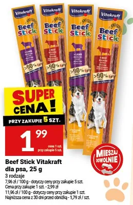 Beef Stick dla psa promocja w Twój Market