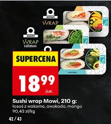 Sushi wrap Mowi salmon promocja w Biedronka
