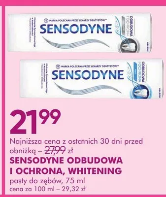 Pasta do zębów Odbudowa i Ochrona, Whitening promocja w Super-Pharm