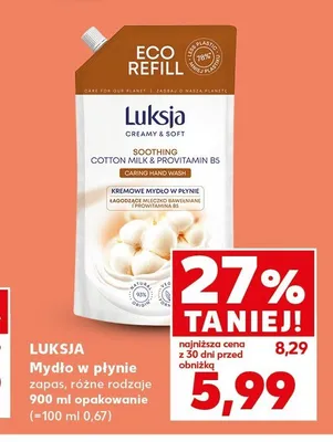 Mydło w płynie zapas Luksja 900 ml promocja w Kaufland
