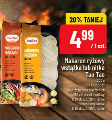 Makaron ryżowy nitka Tao Tao promocja w POLOmarket