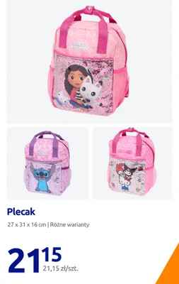 Plecak 27x31x16 cm promocja w Action