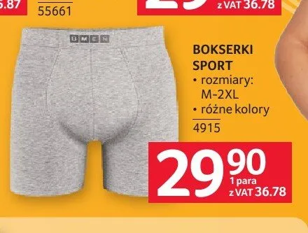 Bokserki Sport promocja w Selgros
