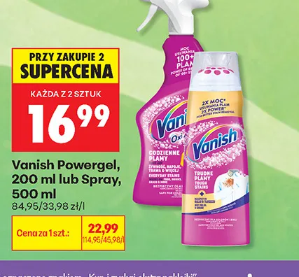 Odplamiacz w sprayu Vanish promocja w Biedronka