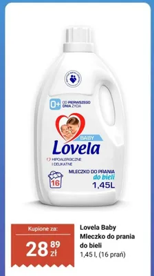 Mleczko do prania do bieli Lovela Baby 16 prań promocja w Biedronka