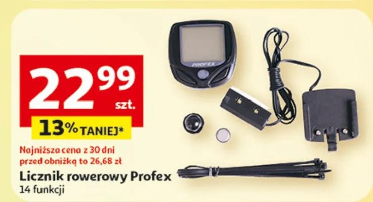 Licznik rowerowy Profex promocja w Auchan