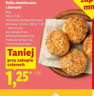 Bułka ziemniaczana z ziarnami promocja w Lidl