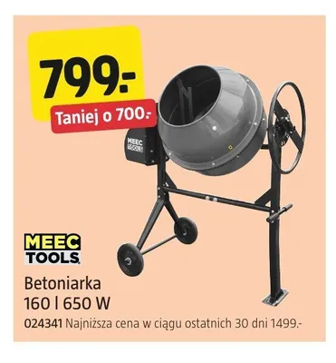 Betoniarka Meec Tools promocja w Jula