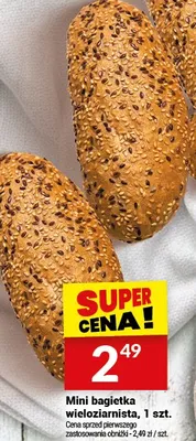 Bułka mini bagietka wieloziarnista promocja w Twój Market