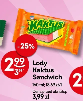 Lody Kaktus Sandwich promocja w Żabka