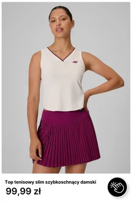 Top tenisowy slim szybkoschnący damski 4F promocja w 4F
