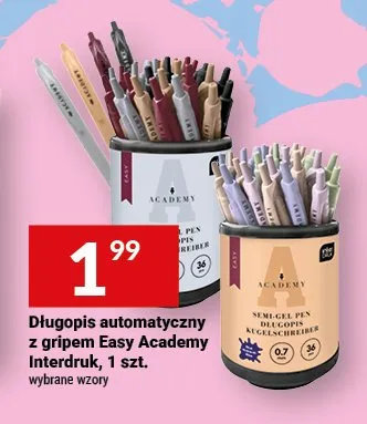 Długopis automatyczny z gripem Easy Academy Interdruk promocja w Twój Market