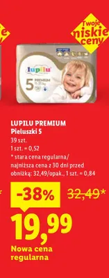 Pieluchy premium 5 promocja w Lidl